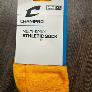 Champro Kids Yellow Multi-Sport Athletic Socks - XS - see size chart
